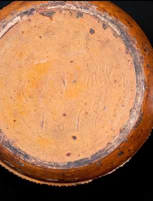 Rare Redware Bowl Signed 