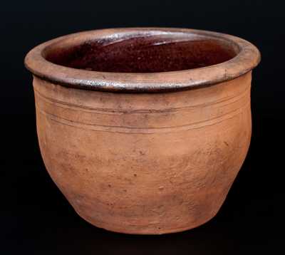 Rare Bucks County, PA Redware Jar: 