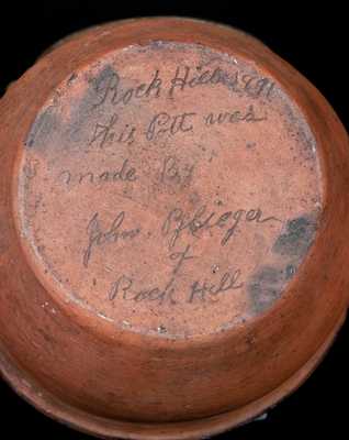 Rare Bucks County, PA Redware Jar: 