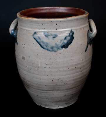 Very Rare "D. L. Clawson" Early Stoneware Jar, New York City or New Jersey