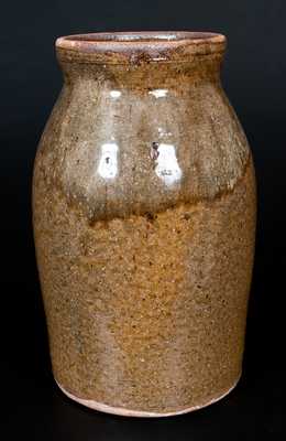 Alkaline-Glazed Stoneware Jar with Glass Runs, probably NC