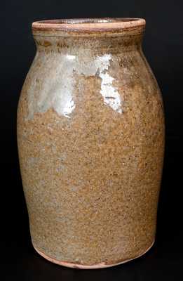 Alkaline-Glazed Stoneware Jar with Glass Runs, probably NC