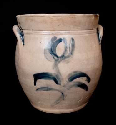 Very Rare H. LEWIS / HUNTINGTON / L.I. Three-Gallon Stoneware Jar