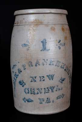 ENEIX & FRANKENBERRY / NEW GENEVA, PA Stoneware Crock