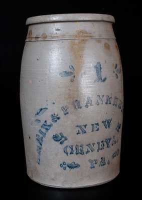 ENEIX & FRANKENBERRY / NEW GENEVA, PA Stoneware Crock