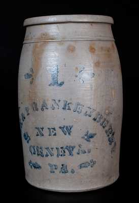 ENEIX & FRANKENBERRY / NEW GENEVA, PA Stoneware Crock