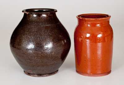 Lot of Two: American Redware Jars