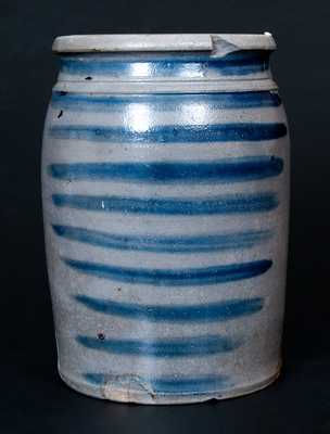 Stoneware Jar with 10 Stripe Decoration, Western PA origin