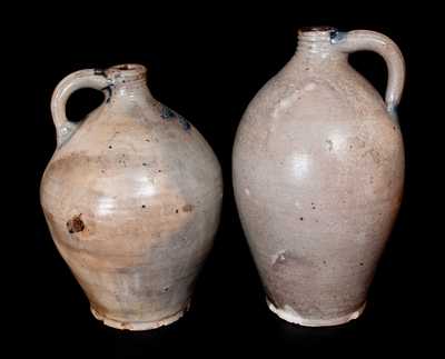 Lot of Two: Hartford, CT Ovoid Stoneware Jugs Marked D. GOODALE and GOODWIN & WEBSTER