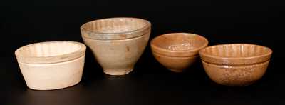 Lot of Four: Rare Signed Yellowware Molds by W. CORY / TRENTON, NJ