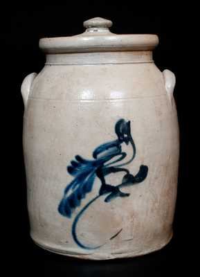 Stoneware Lidded Bird Jar, probably Riedinger & Caire, Poughkeepsie, NY