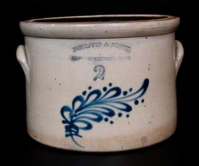 BULLARD & SCOTT / CAMBRIDGEPORT, MASS. Stoneware Cake Crock