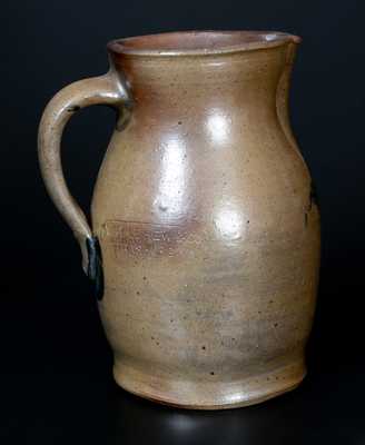 W. H. LEHEW & CO. / STRASBURG, VA Half-Gallon Stoneware Pitcher w/ Floral Decoration