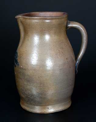 W. H. LEHEW & CO. / STRASBURG, VA Half-Gallon Stoneware Pitcher w/ Floral Decoration