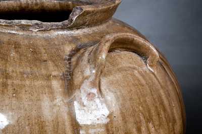 Monumental 10 Gal. Stoneware Jar with Dramatic Alkaline Glaze, possibly W. F. Hahn, Trenton, SC