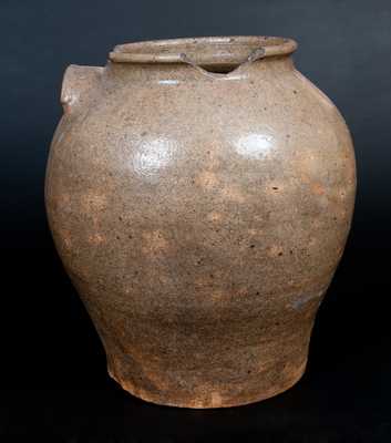 Alkaline-Glazed Stoneware Jar with Two Slash Marks att. Slave Potter Dave Drake, Edgefield, SC