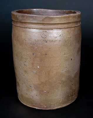 Rare J. M. HICKERSON / STRASBURG, VA 2 Gal. Stoneware Water Cooler