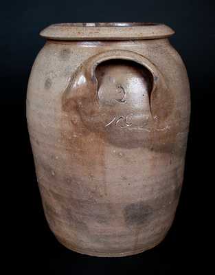 Unusual 2 Gal. Stoneware Jar Inscribed 