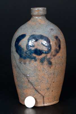 Rare Pint-Sized James River, Virginia, Stoneware Jug with Cobalt Decoration