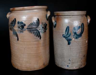 Lot of Two: Baltimore, MD Stoneware Jars incl. Three-Gallon P. HERRMANN Example