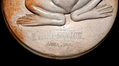 Rare Anna Pottery Frog Inkwell w/ Impressed KIRKPATRICK / ANNA, ILL Maker s Mark