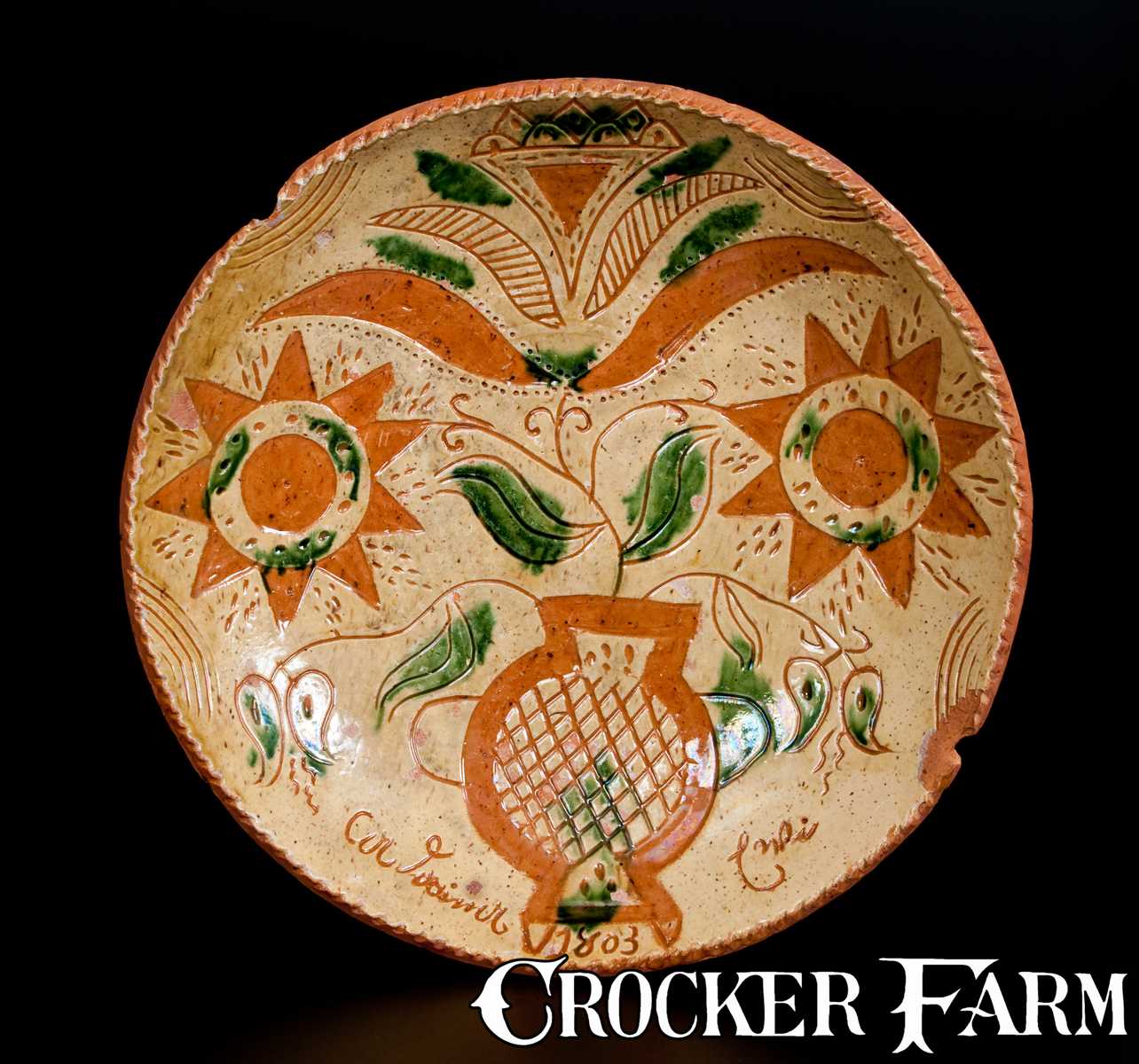 Pennsylvania Redware Highlights - Crocker Farm Stoneware Auction