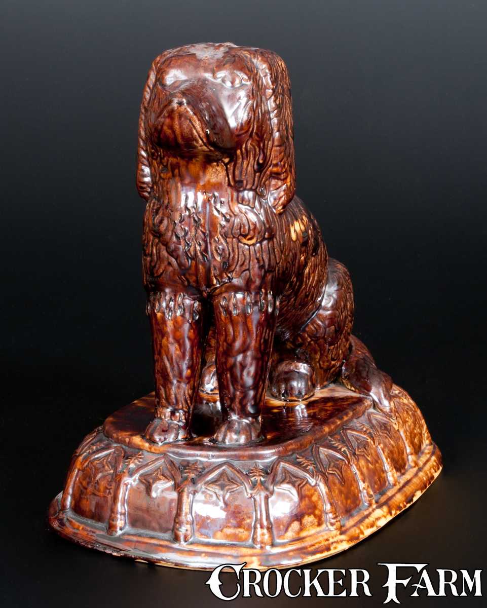 Spaniel Rockingham Large Rockingham Spaniel on Base, probably Ohio, circa 1860 -- Lot 97 ...