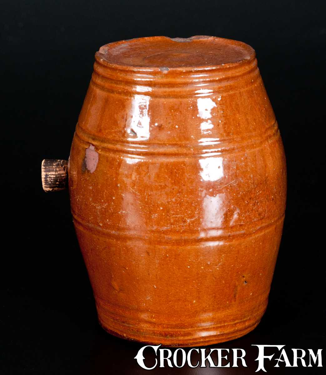 Westerwld Rundlet New England Redware Rundlet -- Lot 125 -- July 18, 2015 Stoneware ...