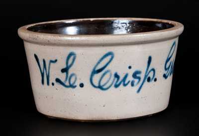 Fulper Bros., Flemington, NJ Stoneware Bowl with Script Trenton, NJ Advertising