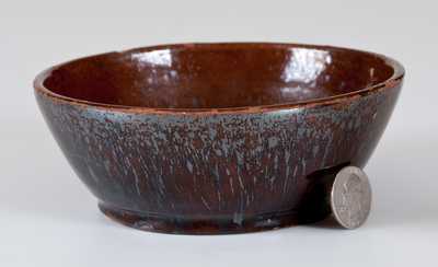 Unusual Small-Sized JOHN BELL (Waynesboro, PA) Redware Bowl, c1840-80