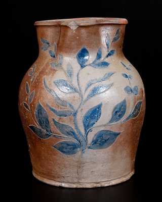 Outstanding Elaborately-Incised Ohio Stoneware Pitcher