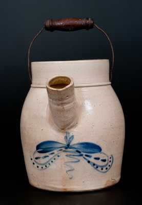 One-and-a-Half-Gallon Stoneware Batter Pail attrib. Nathan Clark, Jr., Athens, NY, c1860