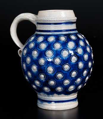 Westerwald Stoneware Mug with Applied Decoration, 17th century