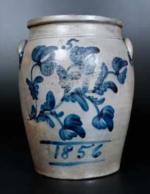 Rare Five-Gallon Beaver, PA Stoneware Jar Dated 1856