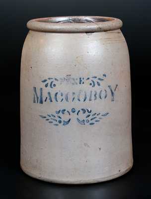 Western PA FINE MACCOBOY Stoneware Snuff Jar