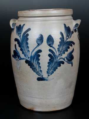 Very Rare Baltimore Stoneware Jar w/ Horse Head and Eye Decorations, c1850