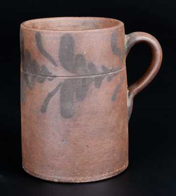 Extremely Rare att. Rockingham County, Virginia Decorated Stoneware Mug 