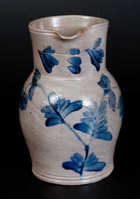 One-Gallon Decorated Stoneware Pitcher, Maryland or Southeastern PA