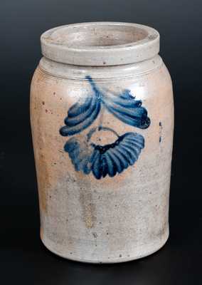 Half-Gallon Stoneware Jar with Floral Decoration, Baltimore, circa 1850