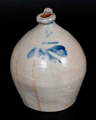 Rare I. V. MACHETT Stoneware Jug, Cornwall, NY, circa 1850