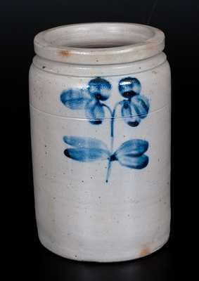 Unusual Baltimore Stoneware Jar with Impressed Star