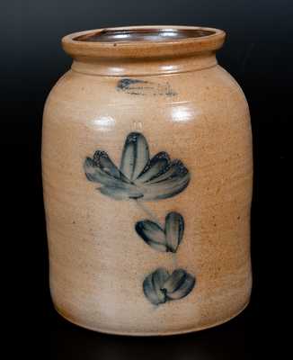 A.E. SMITH & SONS / MANUFACTURERS / 38 Peck Slip, N.Y. Decorated Stoneware Jar