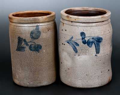 Lot of Two: Stoneware Jars att. R. J. Grier, Chester County, Pennsylvania