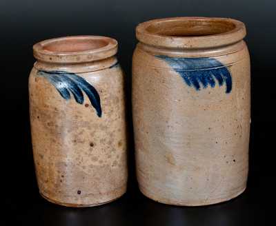 Lot of Two: Baltimore Stoneware Jars, Half- and One-Gallon