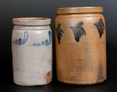 Lot of Two: Pennsylvania Stoneware Jars, c1875