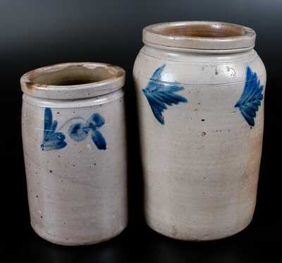 Lot of Two: Stoneware Jars attrib. R. J. Grier, Chester County, PA