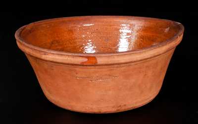 Rare D.M. BAKER'S POTTERY / WAYNESBORO, PA Redware Bowl