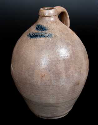 Rare 2 Gal. Ovoid Stoneware Jug Impressed HUNTINGTON (Long Island)