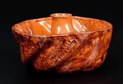 Small-Sized JOHN BELL / WAYNESBORO' Redware Turk's Head Mold