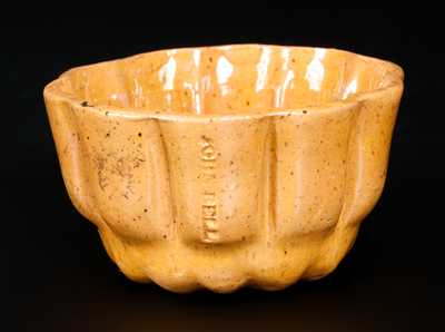 Fine Small-Sized JOHN BELL Redware Custard Mold Waynesboro, PA origin